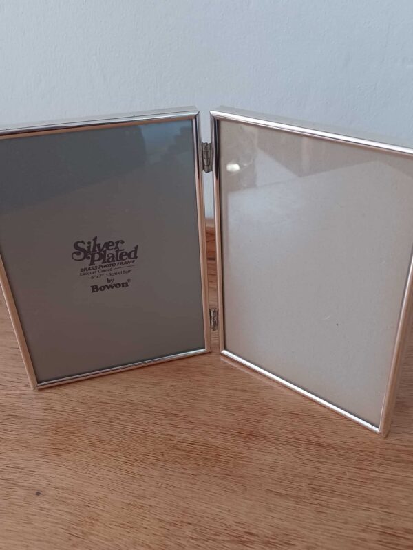 Silver Plated Brass Double Photo Frame by Bowon