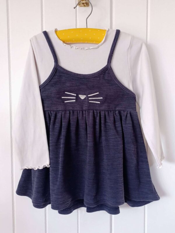 Cat's Whiskers Dress with Built in Long Sleeve Top - 1 to 2 years