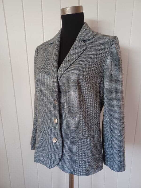 Myru Model - Vintage Blue Blazer with Silver Buttons  - Size 14